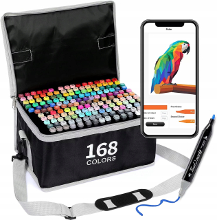 Touch Art Pro obojstranné farebné fixky 168 ks
